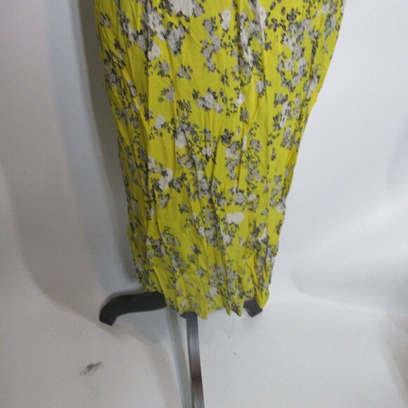 Rag & Bone Women's Yellow Floral Spaghetti Strap Midi Dress Size 4 - Picture 4 of 6